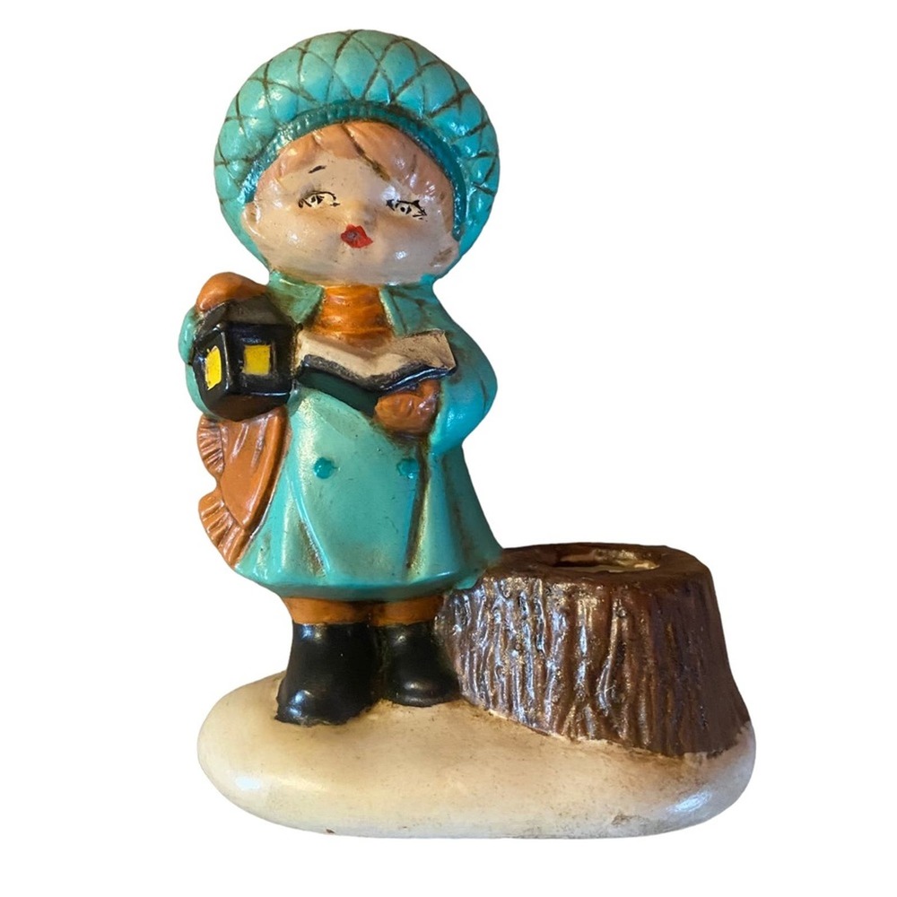 Vintage 80’s Caroler candle holder